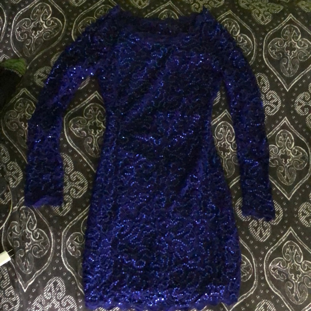 Mini sequenced dress